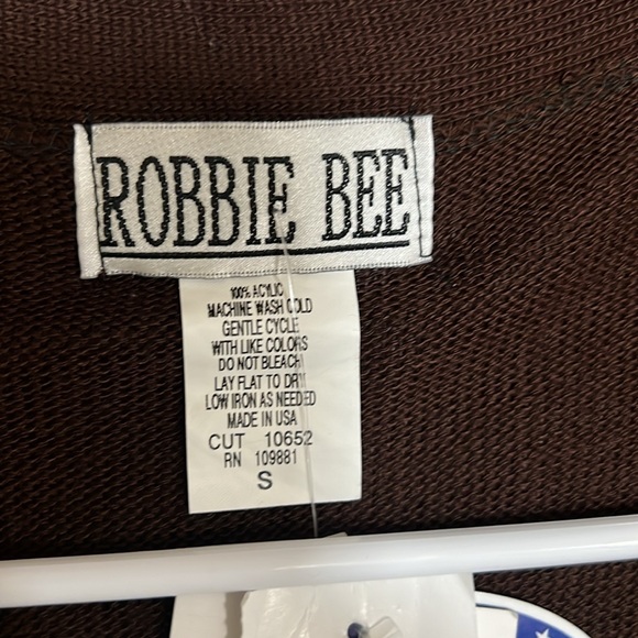 Robbie Bee brown cardigan/ Small - Picture 3 of 5